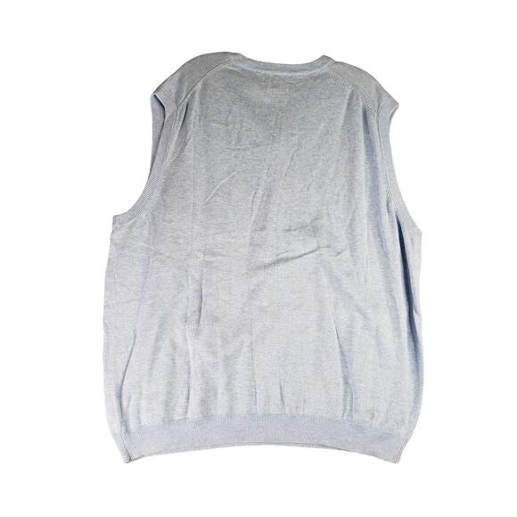 Brooks Brothers Sweater Vest Men's Size XXL Blue Supima Cotton Knit Pullover - Picture 2 of 6